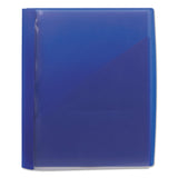 Smead™ Clear Front Poly Report Cover, Double-Prong Fastener, 0.5" Capacity, 8.5 x 11, Clear/Blue, 5/Pack (SMD86011) Pack of 5