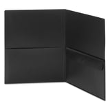 Smead™ Poly Two-Pocket Folder with Snap Closure Security Pocket, 100-Sheet Capacity, 11 x 8.5, Black, 5/Pack (SMD87700) Pack of 5
