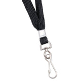 Advantus Deluxe Lanyards, Metal J-Hook Fastener, 36" Long, Black, 24/Box (AVT75424) Box of 24