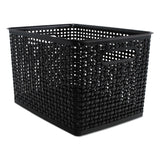 Advantus Weave Bins, 13.88 x 10.5 x 8.75, Black, 2/Pack (AVT40328) Pack of 2