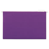 Universal® Deluxe Bright Color Hanging File Folders, Legal Size, 1/5-Cut Tabs, Violet, 25/Box (UNV14220) Box of 25