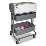 Vertiflex® Adjustable Multi-Use Storage Cart and Stand-Up Workstation, 15.25" x 11" x 18.5" to 39", Gray (VRTVF51025) Each