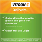 Vitron-C® Multivitamin Supplement Ascorbic Acid / Iron 125 mg - 65 mg Strength Tablet 60 per Bottle (699765_BT) 1/BT