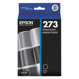 Epson® T273020-S (273) Claria Ink, 250 Page-Yield, Black (EPST273020S) Each