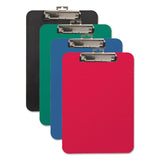 Mobile OPS® Unbreakable Recycled Clipboard, 0.25" Clip Capacity, Holds 8.5 x 11 Sheets, Blue (BAU61623) Each