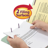 Smead™ Recycled Pressboard Folders, Two SafeSHIELD Coated Fasteners, 2/5-Cut: R of C, 2" Expansion, Letter Size, Gray-Green, 25/Box (SMD14982) Each