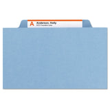 Smead™ Expanding Recycled Heavy Pressboard Folders, 1/3-Cut Tabs: Assorted, Letter Size, 1" Expansion, Blue, 25/Box (SMD21530) Each