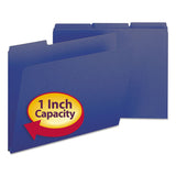 Smead™ Expanding Recycled Heavy Pressboard Folders, 1/3-Cut Tabs: Assorted, Letter Size, 1" Expansion, Dark Blue, 25/Box (SMD21541) Each