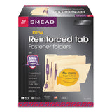 Smead™ Manila Fastener Folders with SafeSHIELD Coated Fasteners, 0.75" Expansion, 2 Fasteners, Legal Size, Manila Exterior, 50/Box (SMD19555) Box of 50