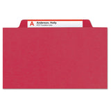 Smead™ Expanding Recycled Heavy Pressboard Folders, 1/3-Cut Tabs: Assorted, Letter Size, 1" Expansion, Bright Red, 25/Box (SMD21538) Each