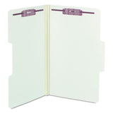Smead™ SuperTab Pressboard Fastener Folders with Two SafeSHIELD Fasteners, 2" Expansion, Legal Size, Gray-Green, 25/Box (SMD19981) Box of 25