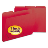 Smead™ Expanding Recycled Heavy Pressboard Folders, 1/3-Cut Tabs: Assorted, Letter Size, 1" Expansion, Bright Red, 25/Box (SMD21538) Each