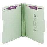 Smead™ Recycled Pressboard Fastener Folders, 1/3-Cut Tabs, Two SafeSHIELD Fasteners, 3" Expansion, Legal Size, Gray-Green, 25/Box (SMD19944) Each