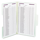 Smead™ SuperTab Pressboard Fastener Folders with Two SafeSHIELD Fasteners, 2" Expansion, Legal Size, Gray-Green, 25/Box (SMD19981) Box of 25