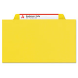 Smead™ Expanding Recycled Heavy Pressboard Folders, 1/3-Cut Tabs: Assorted, Letter Size, 1" Expansion, Yellow, 25/Box (SMD21562) Each