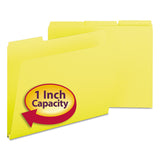 Smead™ Expanding Recycled Heavy Pressboard Folders, 1/3-Cut Tabs: Assorted, Letter Size, 1" Expansion, Yellow, 25/Box (SMD21562) Each