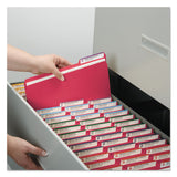 Smead™ Expanding Recycled Heavy Pressboard Folders, 1/3-Cut Tabs: Assorted, Letter Size, 1" Expansion, Bright Red, 25/Box (SMD21538) Each