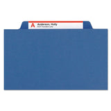 Smead™ Expanding Recycled Heavy Pressboard Folders, 1/3-Cut Tabs: Assorted, Letter Size, 1" Expansion, Dark Blue, 25/Box (SMD21541) Each