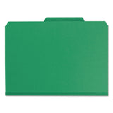 Smead™ Expanding Recycled Heavy Pressboard Folders, 1/3-Cut Tabs: Assorted, Letter Size, 1" Expansion, Green, 25/Box (SMD21546) Each