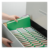 Smead™ Expanding Recycled Heavy Pressboard Folders, 1/3-Cut Tabs: Assorted, Letter Size, 1" Expansion, Green, 25/Box (SMD21546) Each