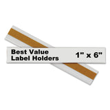 C-Line® Self-Adhesive Label Holders, Top Load, 1 x 6, Clear, 50/Pack (CLI87627) Pack of 50