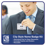 C-Line® Name Badge Kits, Top Load, 4 x 3, Clear, Clip Style, 96/Box (CLI95596) Box of 96