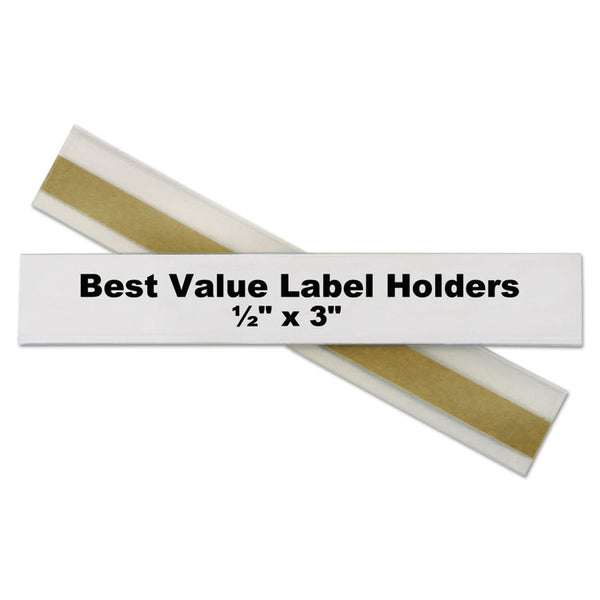 C-Line® Self-Adhesive Label Holders, Top Load, 0.5 x 3, Clear, 50/Pack (CLI87607)