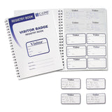 C-Line® Visitor Badges with Registry Log, 3 5/8 x 1 7/8, White, 150 Badges/Box (CLI97030) Each