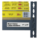 C-Line® Self-Adhesive Label Holders, Top Load, 1 x 6, Clear, 50/Pack (CLI87627) Pack of 50