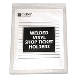 C-Line® Clear Vinyl Shop Ticket Holders, Both Sides Clear, 15 Sheets, 8.5 x 11, 50/Box (CLI80911) Each