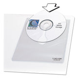C-Line® Self-Adhesive CD Holder, 1 Disc Capacity, Clear, 10/Pack (CLI70568) Pack of 10