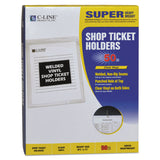 C-Line® Clear Vinyl Shop Ticket Holders, Both Sides Clear, 15 Sheets, 8.5 x 11, 50/Box (CLI80911) Each