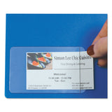 C-Line® Self-Adhesive Business Card Holders, Side Load, 2 x 3.5, Clear, 10/Pack (CLI70238) Pack of 10