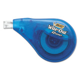 BIC® Wite-Out EZ Correct Correction Tape, Non-Refillable, Blue Applicator, 0.17" x 472" (BICWOTAPP11) Each