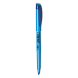 BIC® Brite Liner Highlighter, Fluorescent Blue Ink, Chisel Tip, Blue/Black Barrel, Dozen (BICBL11BE) Set of 12