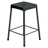 Safco® Counter-Height Steel Stool, Backless, Supports Up to 250 lb, 25" Seat Height, Black (SAF6605BL) Each