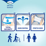 TENA ProSkin Stretch™ Ultra Unisex Adult Incontinence Brief Medium Disposable Heavy Absorbency (709216_BG) 36/BG