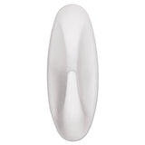 Command™ General Purpose Designer Hooks, Small/Medium, Plastic, White, 1lb and 3 lb Capacities, 4 Hooks and 4 Strips/Pack (MMM170812VPES) Pack of 4