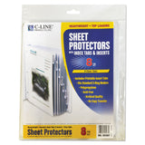 C-Line® Sheet Protectors with Index Tabs, Clear Tabs, 2", 11 x 8.5, 8/Set (CLI05587) Set of 8