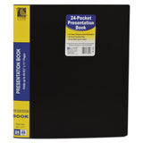 C-Line® Bound Sheet Protector Presentation Book, 24 Letter-Size Sleeves, Black (CLI33240) Each