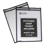 C-Line® Shop Ticket Holders, Stitched, Both Sides Clear, 75 Sheets, 11 x 14, 25/Box (CLI46114) Each