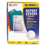 C-Line® Vinyl Report Covers, 0.13" Capacity, 8.5 x 11, Clear/Clear, 50/Box (CLI32557) 1 Pack of 50