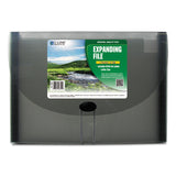C-Line® Expanding Files, 1.63" Expansion, 7 Sections, Cord/Hook Closure, 1/6-Cut Tabs, Letter Size, Smoke (CLI48301) Each