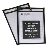 C-Line® Shop Ticket Holders, Stitched, Both Sides Clear, 25 Sheets, 5 x 8, 25/Box (CLI46058) Each