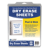 C-Line® Self-Stick Dry Erase Sheets, 8.5 x 11, White Surface, 25/Box (CLI57911) Box of 25