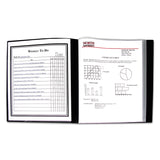 C-Line® Bound Sheet Protector Presentation Book, 12 Letter-Size Sleeves, Black (CLI33120) Each