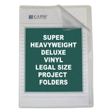 C-Line® Deluxe Vinyl Project Folders, Legal Size, Clear, 50/Box (CLI62139) Pack of 50