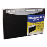 C-Line® 21-Pocket Stand-Up Design Expanding File, 12" Expansion, 21 Sections, 1/5-Cut Tabs, Legal Size, Black (CLI48221) Each
