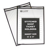 C-Line® Shop Ticket Holders, Stitched, Both Sides Clear, 75", 11 x 17, 25/Box (CLI46117) Each