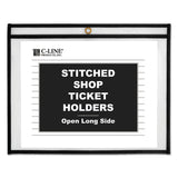 C-Line® Shop Ticket Holders, Stitched, Both Sides Clear, 75 Sheets, 12 x 9, 25/Box (CLI49912) Box of 25